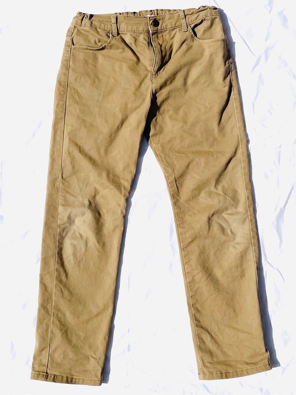 Appaman Boys Slim Chino Pants in Beige Khaki, Size 10